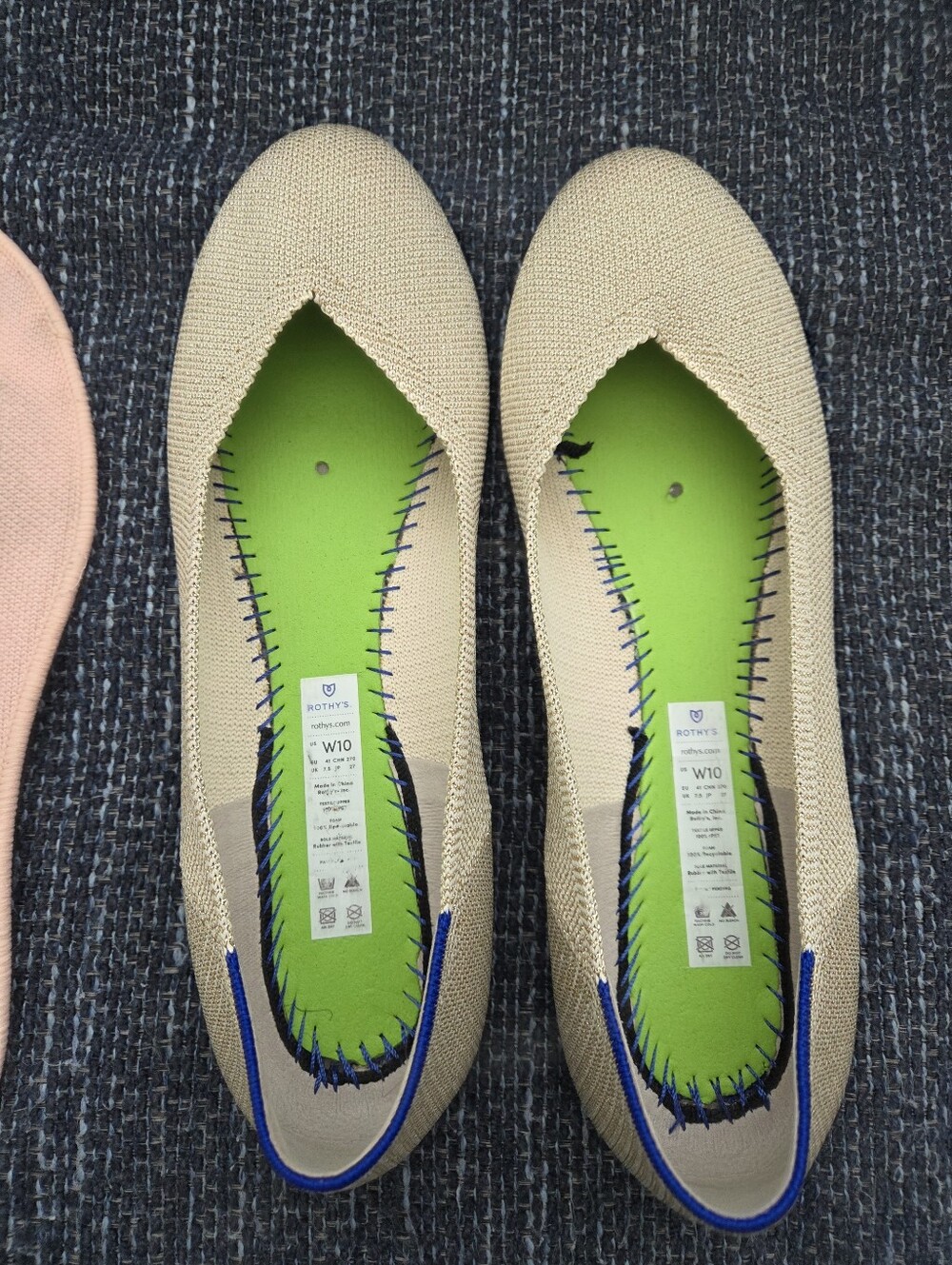 Metallic Gold Rothy's Flats Size 10 - Picture 3 of 7